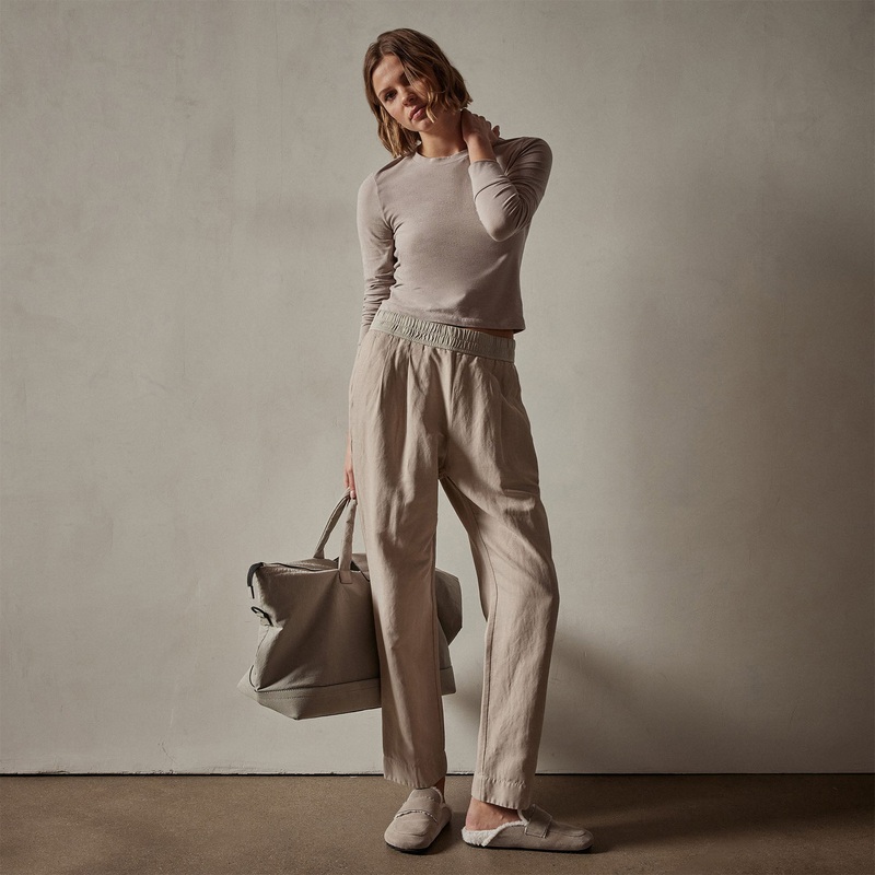 Double Pleat Trouser – Toast Pigment