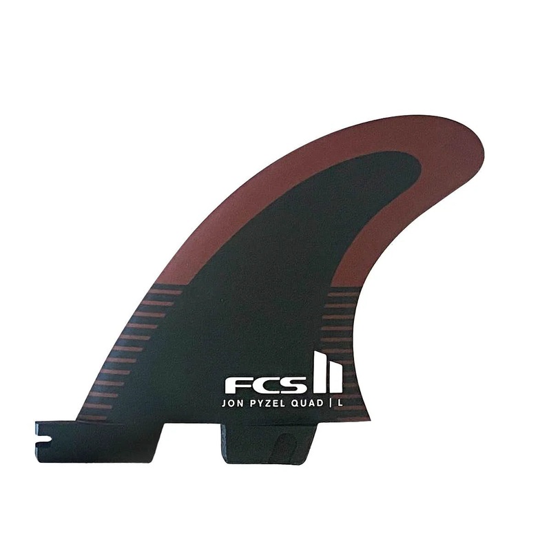 FCS II Pyzel PC Aircore Quad Rears Fin Set – Large – Black/Shiraz