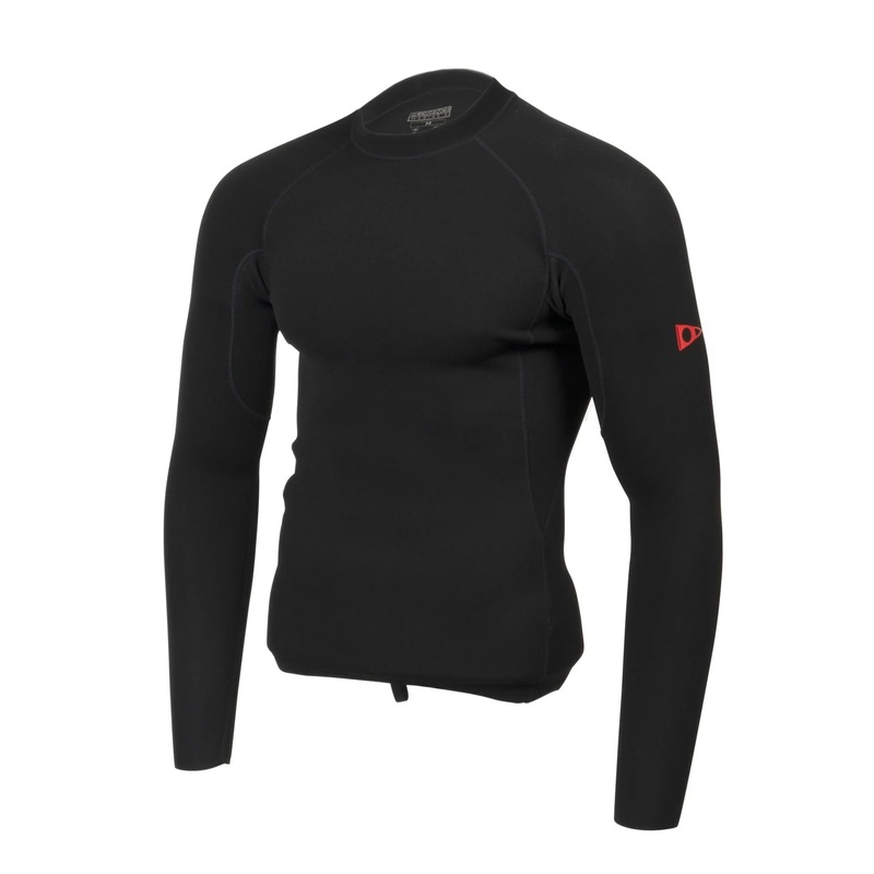 1.5MM FLATLOCK WETSUIT JACKET – BLACK