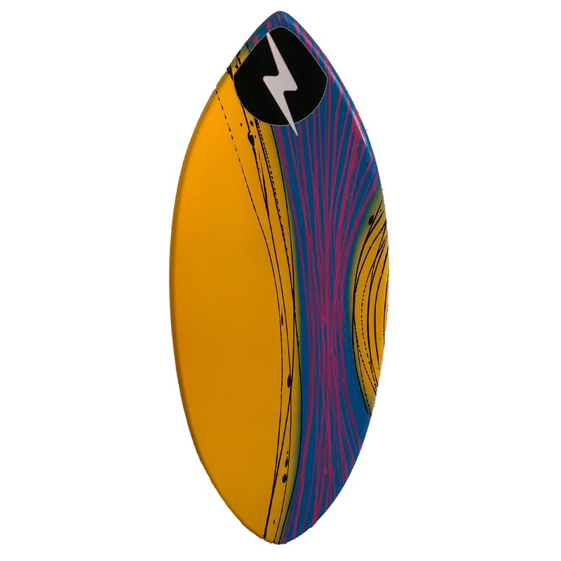 Zap Large Wedge 49″ Skimboard – Yellow/Blue/Pink