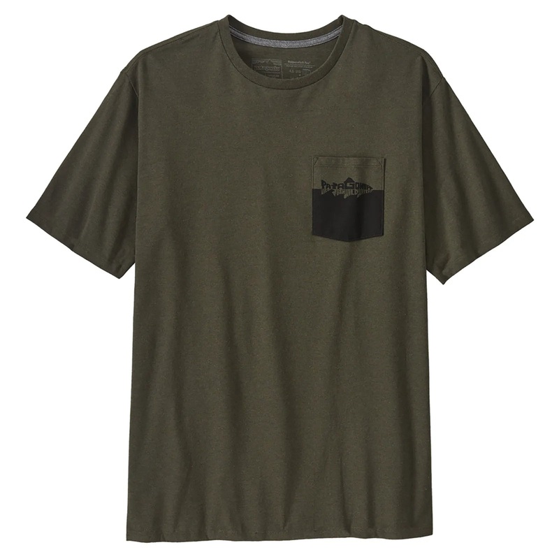 Patagonia Men’s Wild Waterline Pocket Responsibili-Tee – Basin Green