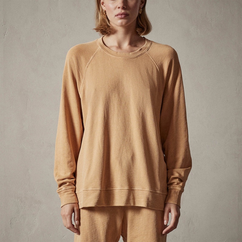 Vintage French Terry Relaxed Sweatshirt – Guava Pigment