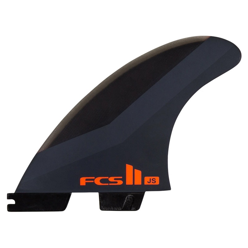 FCS II JS PC Tri Fin Set – Charcoal/Red – Large