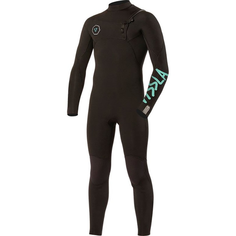 Vissla Boys 7 Seas 4/3 Chest Zip Steamer – Black