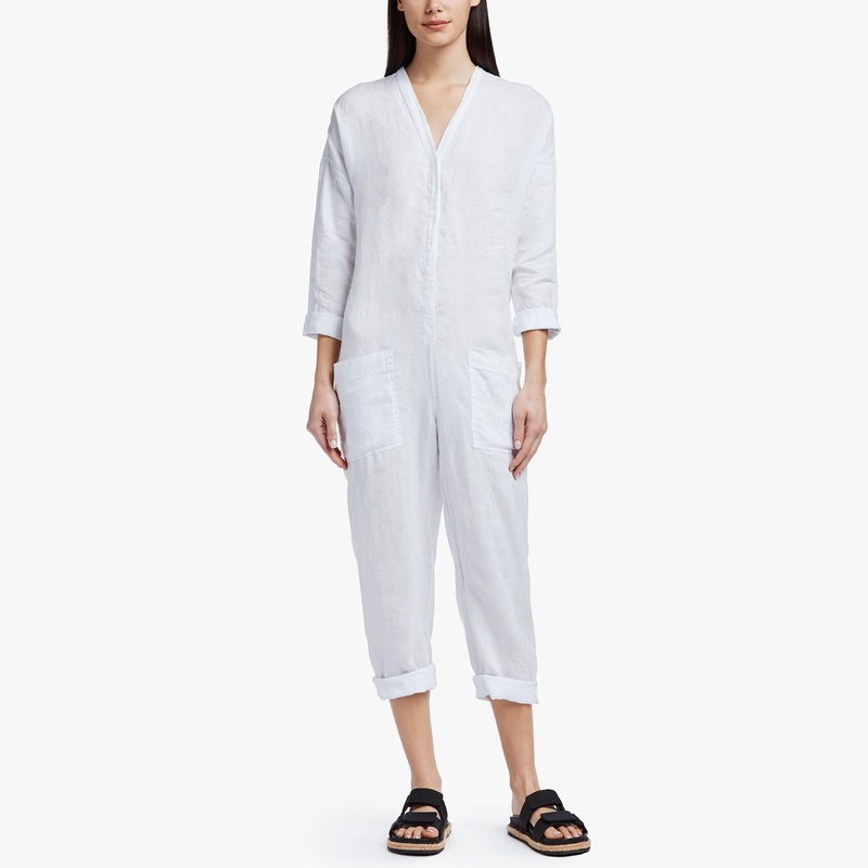 Canvas Linen Jumper – White