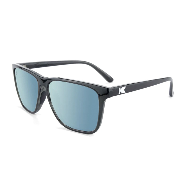 Knockaround Fast Lanes Sport Men’s Sunglasses – Jelly Black/Sky Blue Polarized