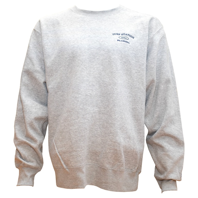 Surf Station Varsity Crewneck Men’s L/S Sweater – Heather Grey