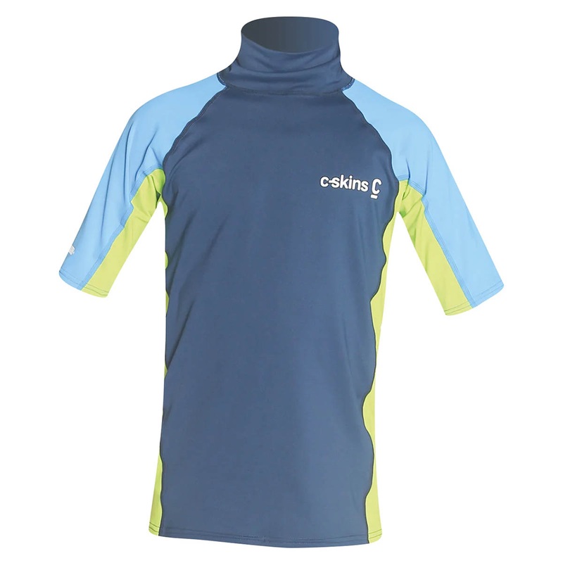 C-Skins Rash X Junior Rash Vest – Navy/Lime/Blue