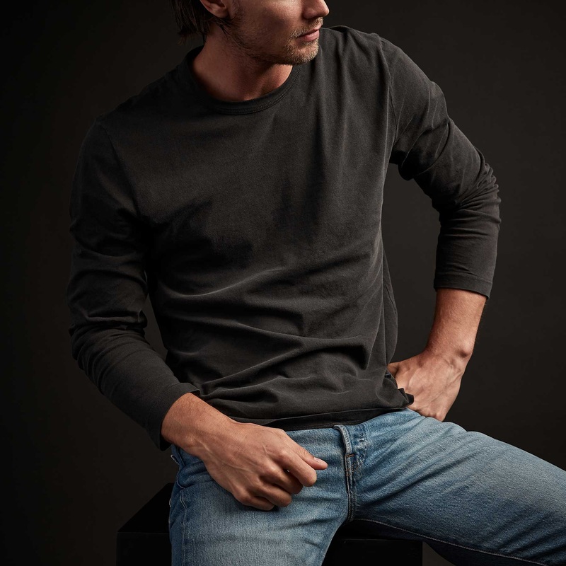 Long Sleeve Crew Neck – Carbon Pigment