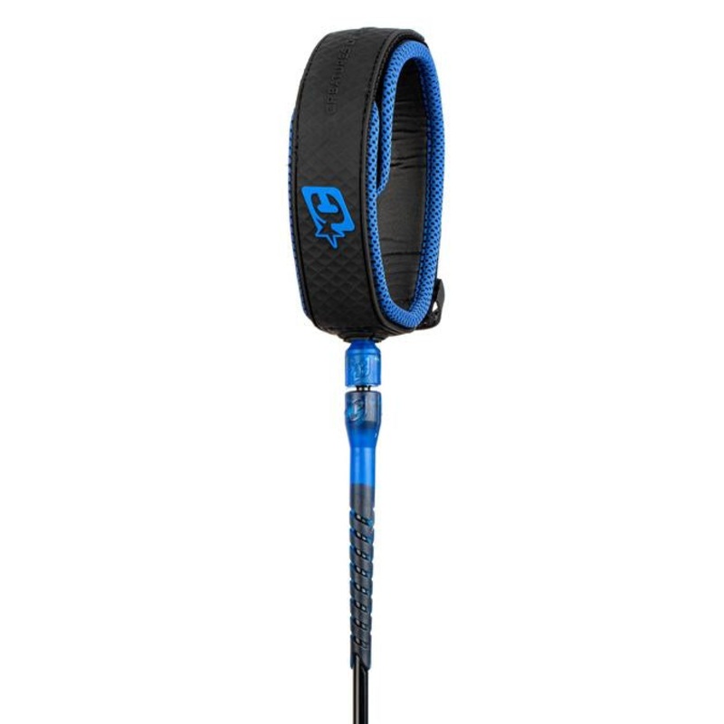 Creatures Longboard Knee Leash-Black Blue-9′ x 9/32″