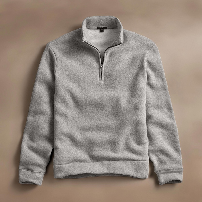 Cozy Half Zip – Heather Grey