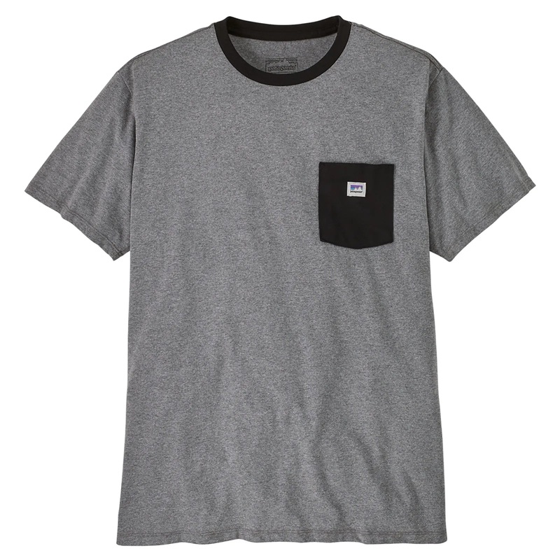 Patagonia Shop Sticker Unisex Pocket Responsibili-Tee – Gravel Heather