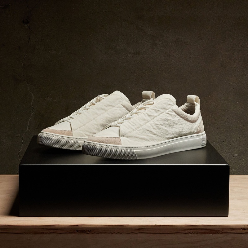 Men’s Solstice Skate Low Top Sneaker – White/Taupe