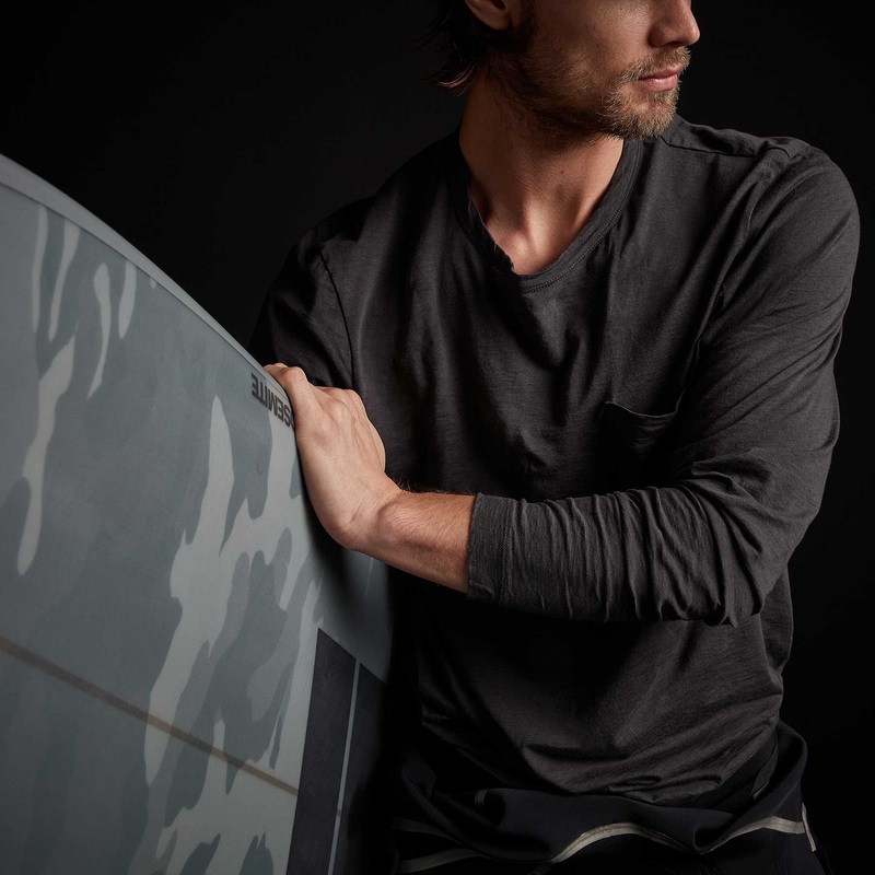 Recycled Lotus Jersey Pocket Crew – Magma