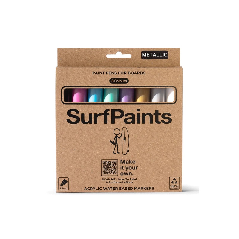 Surf Paints Premium 8 Pack Metallic