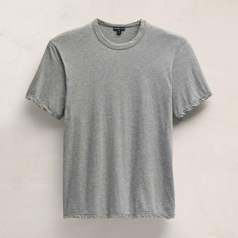 Luxe Lotus Jersey Tee – Heather Grey
