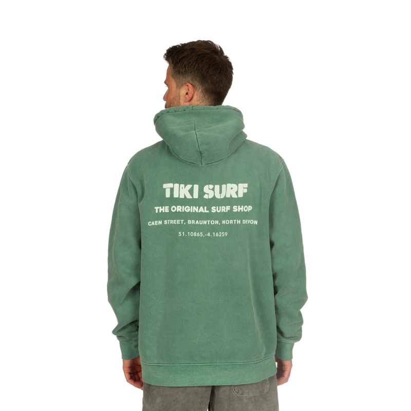 Tiki OG Surf Shop Hoodie Green Wash