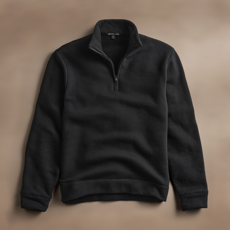 Cozy Half Zip – Black