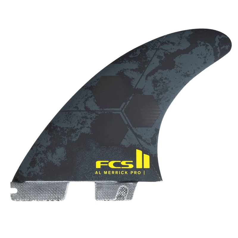 FCS II AM Perfromance Glass Tri Surfboard Fins – Large/Black Acid