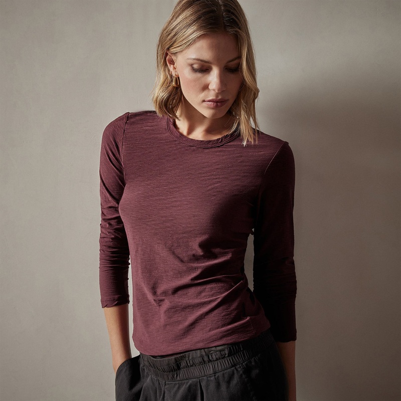 Sheer Slub Long Sleeve Crew – Cordova