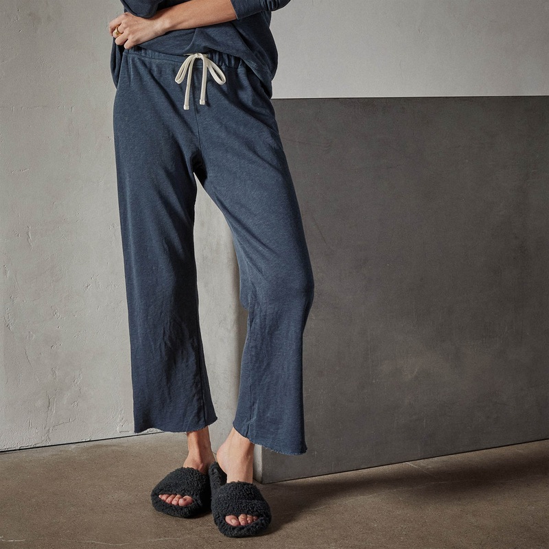 Vintage French Terry Cutoff Sweatpant – Blue Oil Pigment