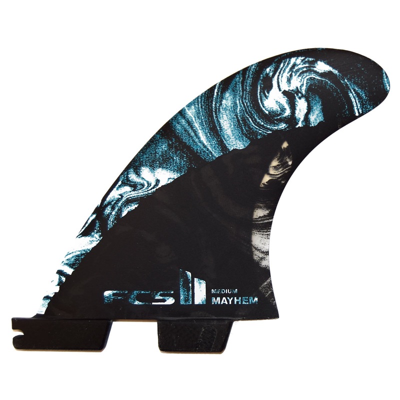 FCS II MB PC Carbon Tri Fin Set – Medium – Blue Multi