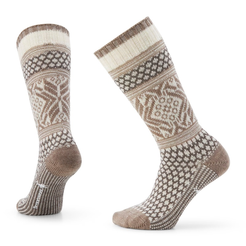Women’s Everyday Popcorn Snowflake Pattern Crew Socks