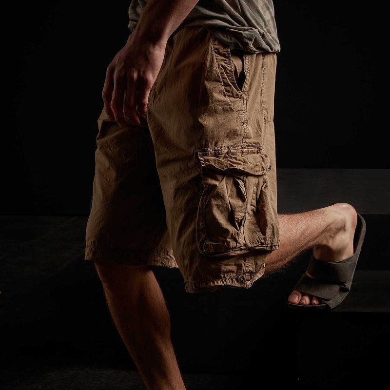Stretch Poplin Cargo Short – Vicuna Pigment