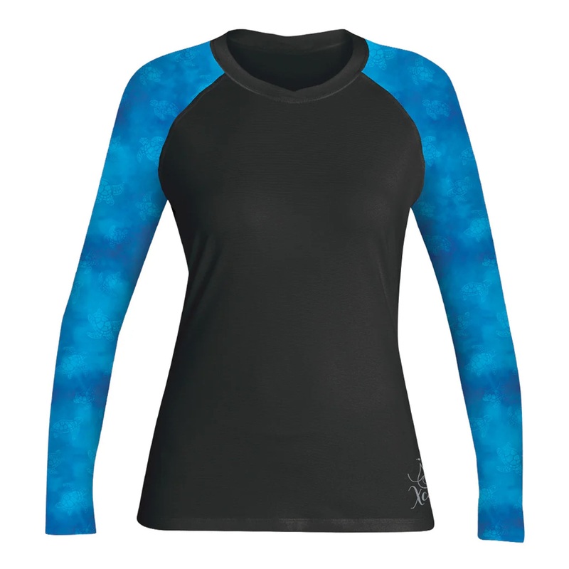 Xcel Water Inspired VentX Relaxed Fit Women’s L/S Rashguard – Black/Honu Print
