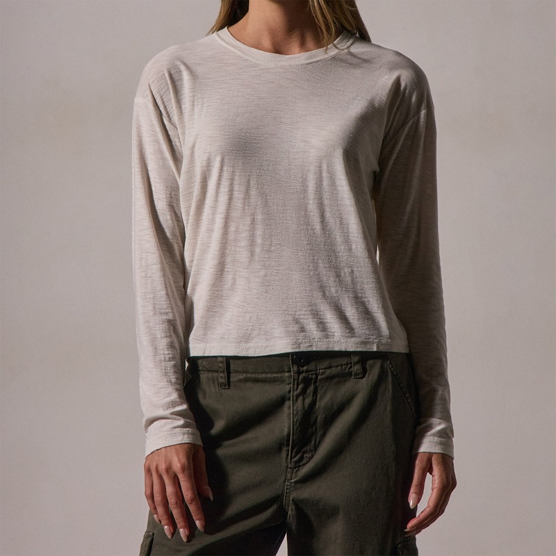 Boxy Long Sleeve Tee – Canvas