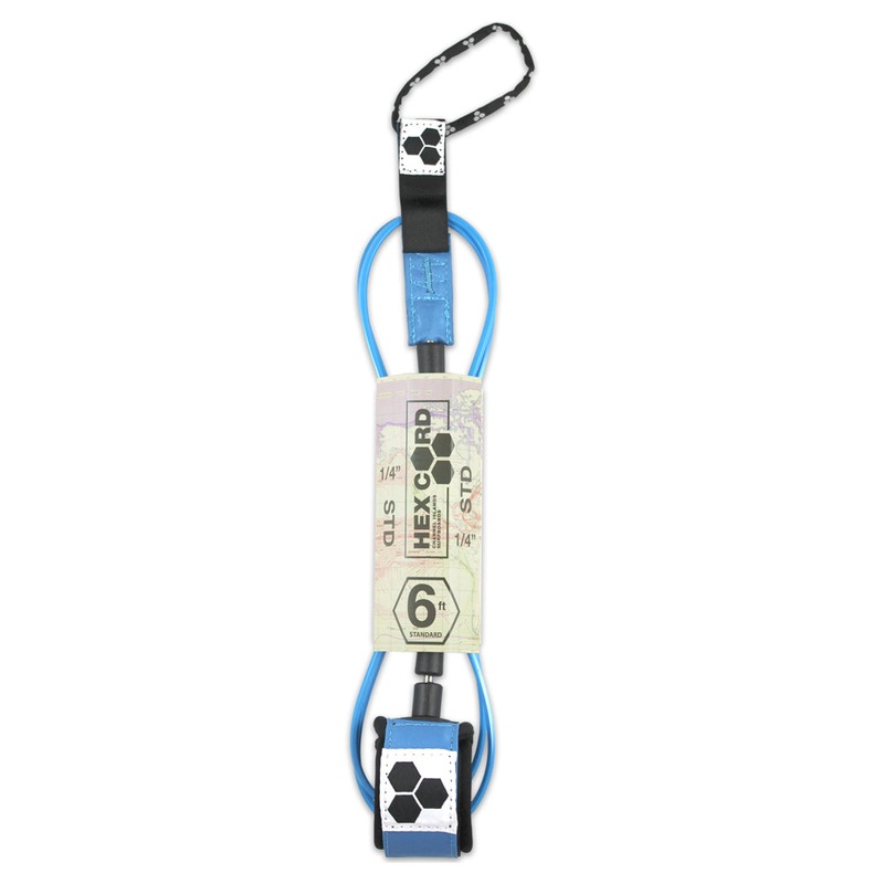 Channel Islands Hex Cord Standard Leash (6ft-Blue)