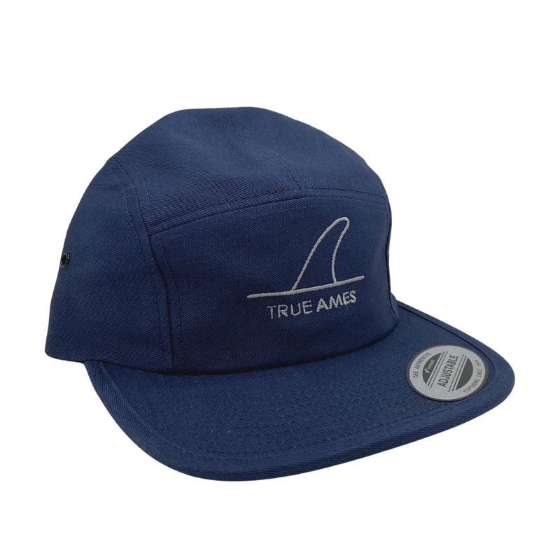 TRUE AMES FIN LOGO CAMP HAT – PLASTIC BUCKLE – NAVY