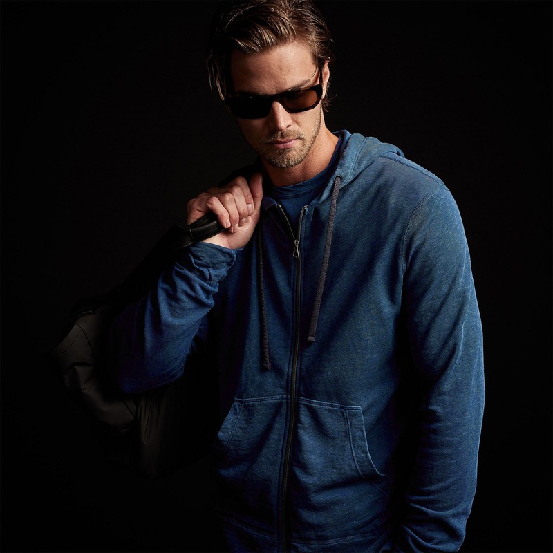 Vintage French Terry Zip Up Hoodie – Lake Pigment