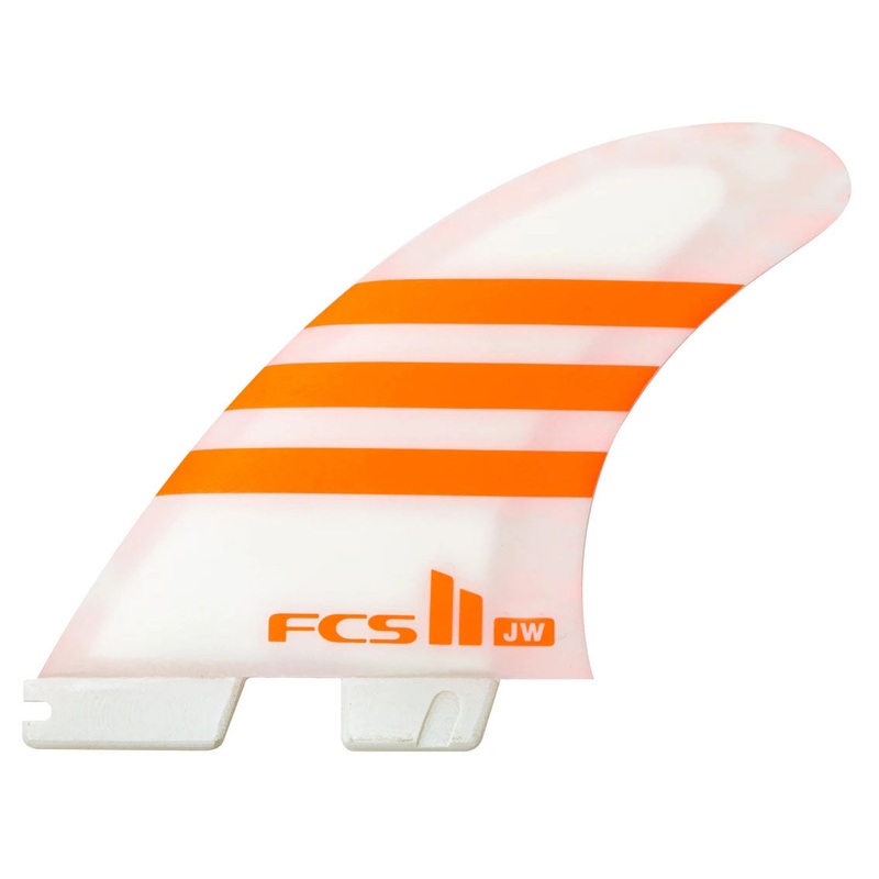 FCS II Julian Wilson PC Aircore Tri Fin Set Orange/White – Medium