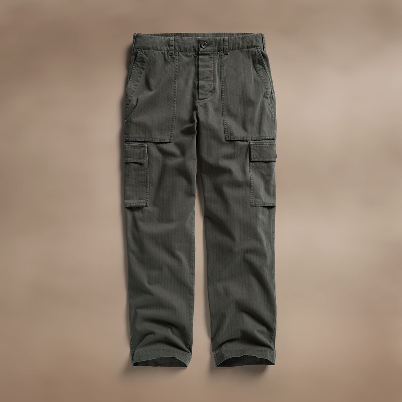 Stretch Herringbone Utility Pant – Granite Pigment