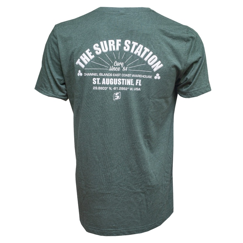 Surf Station Core Since 84 Men’s T-Shirt – Heather Forest