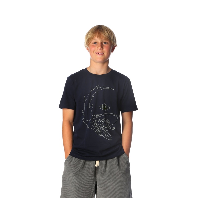 Tiki Shark Mini T Shirt Navy