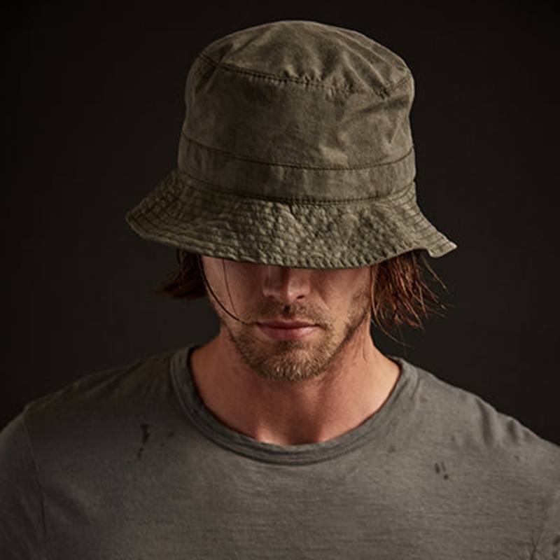 Camo Poplin Bucket Hat – Marjoram Pigment