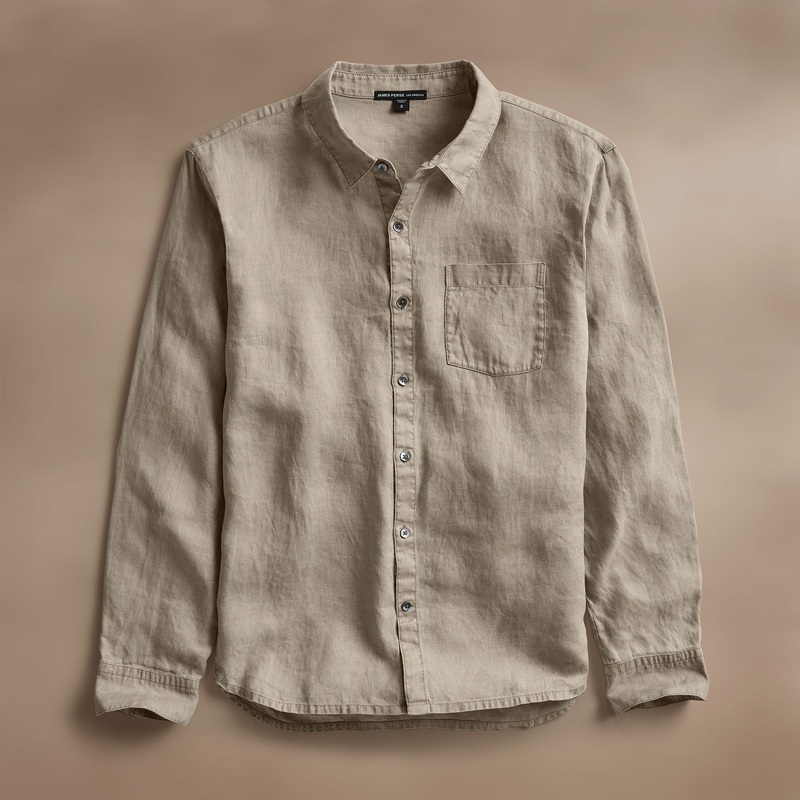 Lightweight Linen Shirt – Mineral Pigment