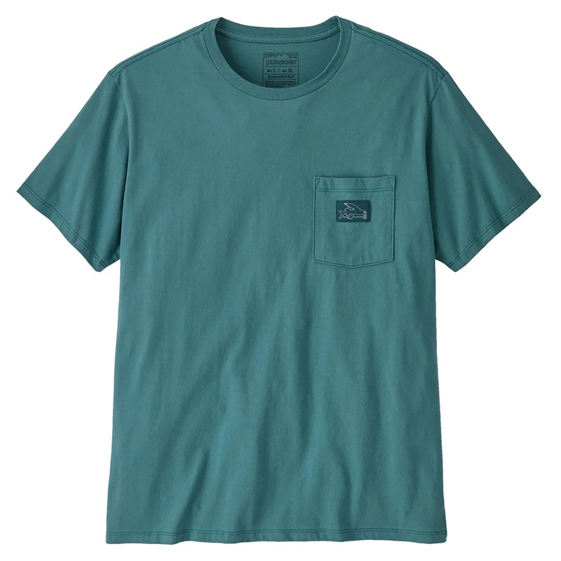 Patagonia Flying Fish Tides Organic Pocket T-Shirt – Wetland Blue