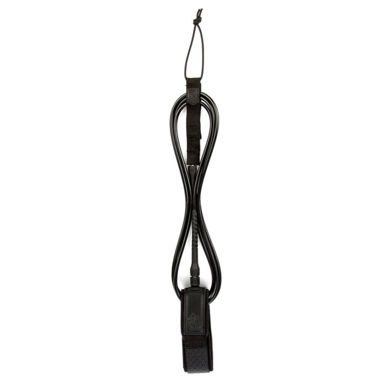 Creatures Longboard Knee Leash-Black/Black-9′ x 9/32″