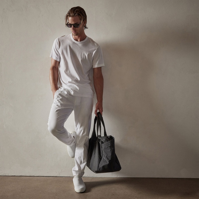 Cotton Linen Cuffed Trouser – White