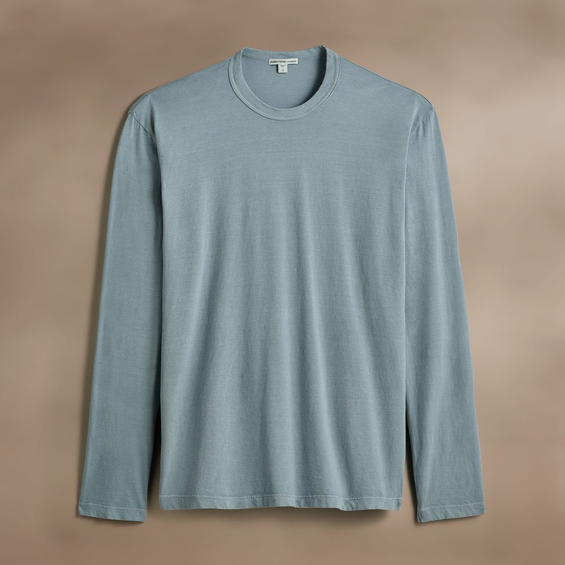 Long Sleeve Crew Neck – Azure Pigment