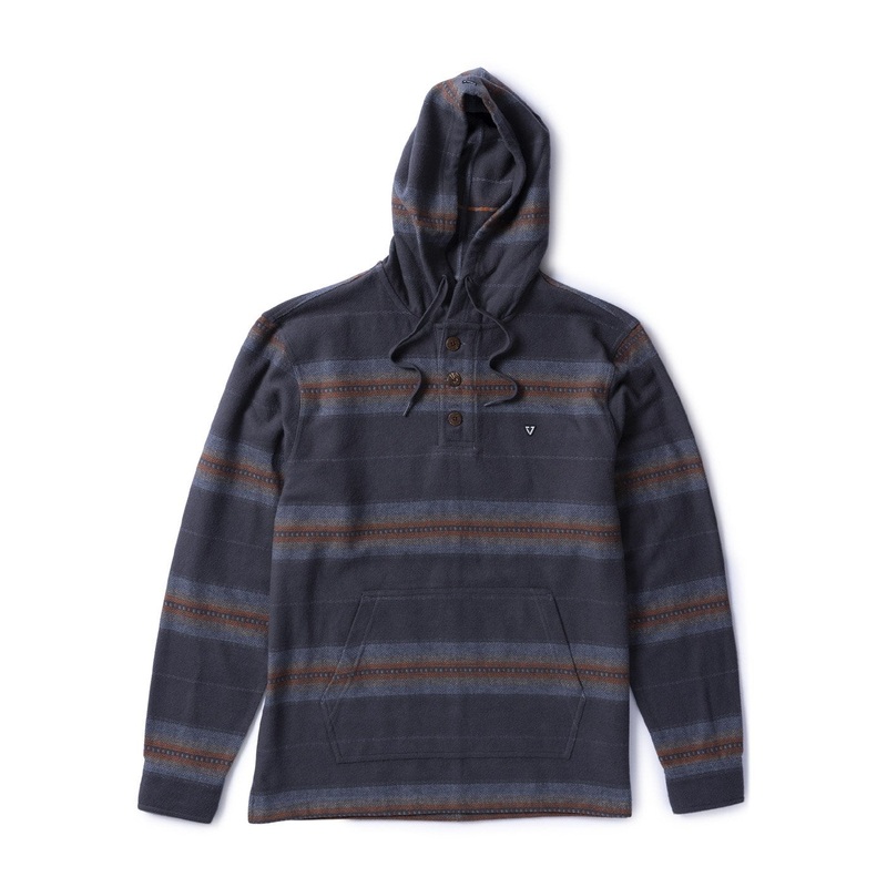 Vissla Descanso Hooded Popover L/S Shirt-Phantom