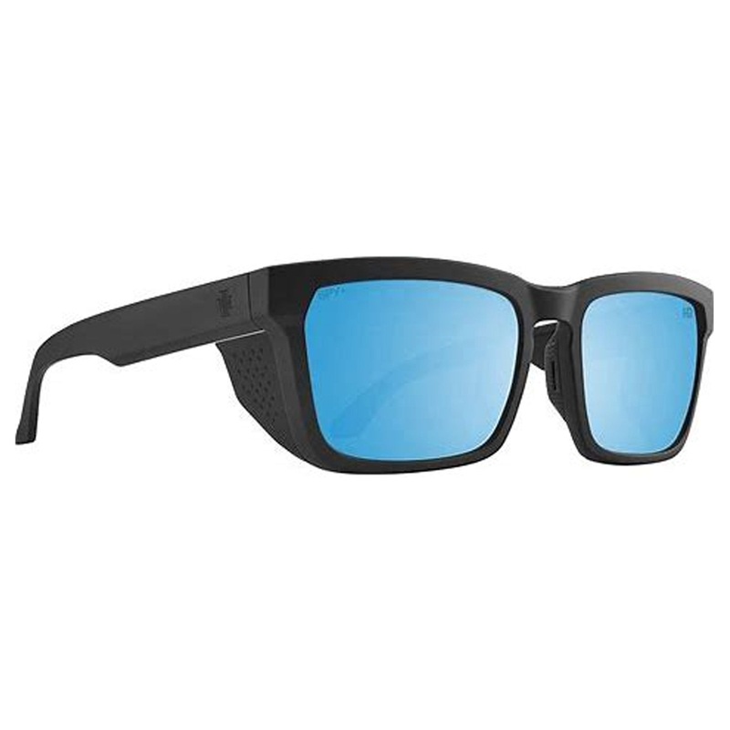 SPY Helm Tech Men’s Sunglasses – Matte Black/Happy Boost Bronze Ice Blue Mirror Spectrum