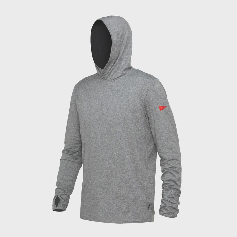 Sun Pro Adapt Long Sleeve Hooded UPF Shirt – Light Heather Grey