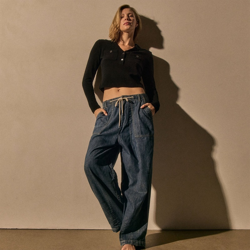 Denim Utility Pant – Medium Wash