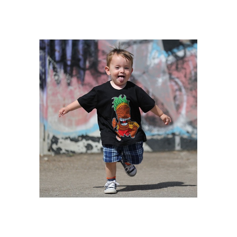 Tiki Man Youth Short Sleeve T-Shirt Black