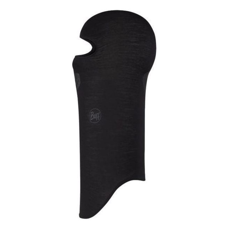 Buff Merino Lightweight Balaclava Solid Black