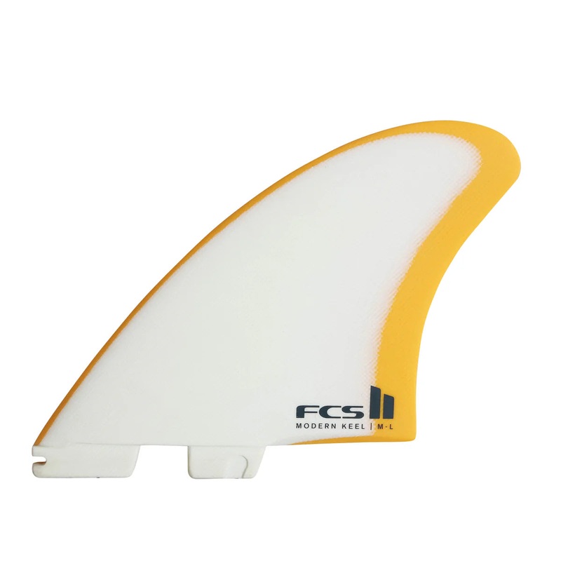 FCS II Modern Keel PG Twin Fin Set – Mango/White
